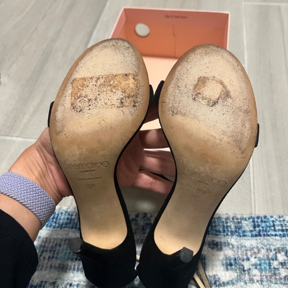 Jimmy Choo Black Tamsyn Crystal Buckle Sandal size 39 EU , APPROX. US 8.5 - 9 - Picture 9 of 9